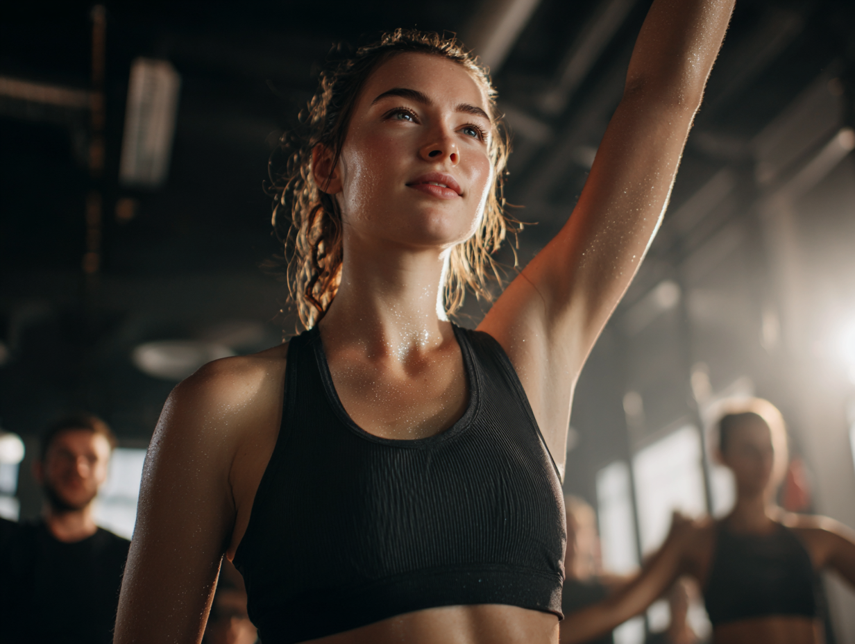 Тренер працює з клієнтом